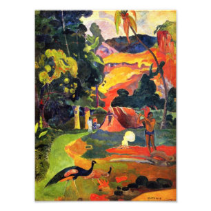 Gauguin Landscape met Peacocks Photo Print Foto Afdruk