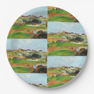 Gauguin Landschap bij Le Pouldu Vintage Kunstprint Papieren Bordje