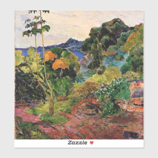 Gauguin - Landschap Martinique Sticker (Vel)