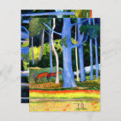 Gauguin - Landschap met blauwe boomstammen Briefkaart (Voorkant / Achterkant)