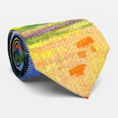 Gauguin - Landschap met blauwe boomstammen Stropdas (Opgerold)