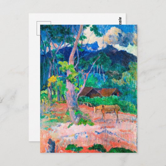Gauguin, Landschap met een paard Briefkaart (Voorkant / Achterkant)