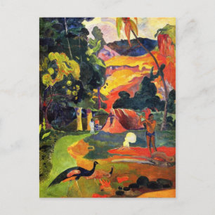 Gauguin Landschap met het Briefkaart Peacocks
