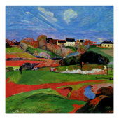 Gauguin - Landschap te le Pouldu Perfect Poster (Voorkant)