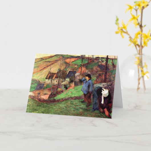 Gauguin - Landschap van Bretagne Kaart (Gele Bloem)