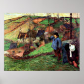 Gauguin - Landschap van Bretagne Poster (Voorkant)