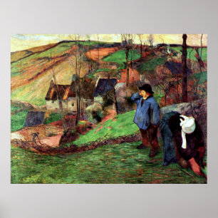 Gauguin - Landschap van Bretagne Poster