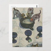 Gauguin  leeft nog steeds met drie Puppies Briefkaart (Voorkant / Achterkant)