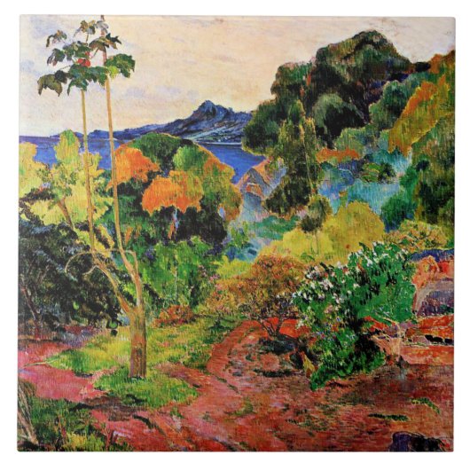 Gauguin - Martiniek Landschap Tegeltje (Voorkant)