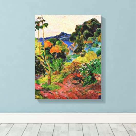 Gauguin - Martinique Landscape, beroemd schilderij Canvas Afdruk (Insitu (Houten vloer))