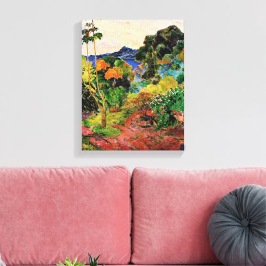 Gauguin - Martinique Landscape, beroemd schilderij Canvas Afdruk (Insitu (Woonkamer))