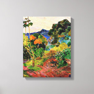 Gauguin - Martinique Landscape, beroemd schilderij Canvas Afdruk