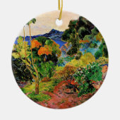 Gauguin - Martinique Landscape, beroemd schilderij Keramisch Ornament (Voorkant)