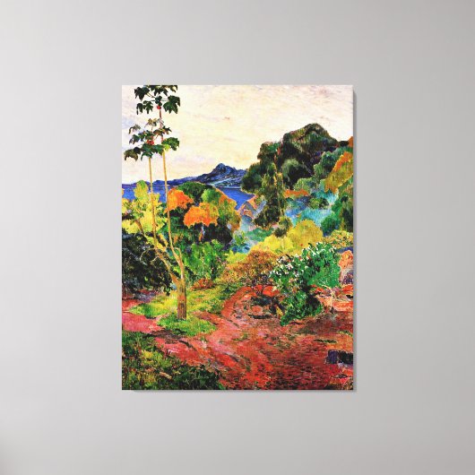 Gauguin - Martinique Landscape Canvas Afdruk (Voorkant)
