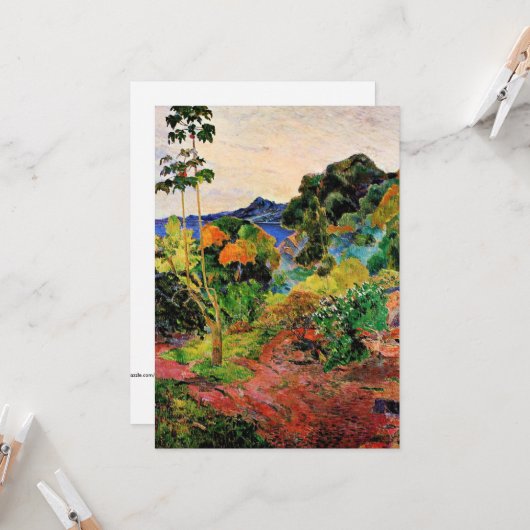 Gauguin - Martinique Landschap Kaart (Voorkant / Achterkant in situ)