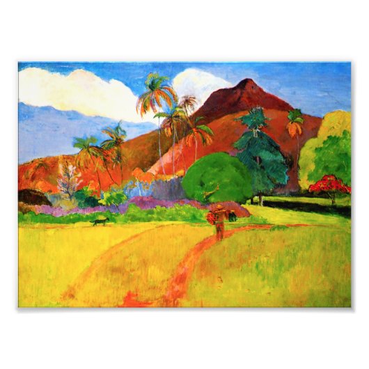Gauguin Mountains in Tahiti Photo Print Foto Afdruk (Voorkant)