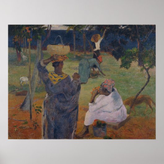 Gauguin - onder de Mango op Martinique 1887 Poster (Voorkant)