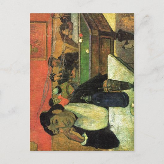 Gauguin, Paul Im Caf? (Portr?t der Mme Ginoux) 188 Briefkaart (Voorkant)