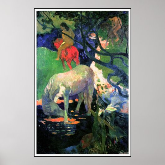 Gauguin Poster Print : Het witte paard (Voorkant)