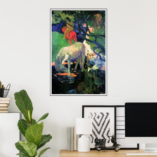 Gauguin Poster Print : Het witte paard (Thuiskantoor)
