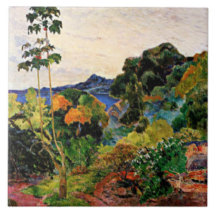 Gauguin - Poster van tropische vegetatie Tegeltje