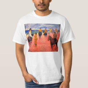 Gauguin Riders op het T-shirt van het strand