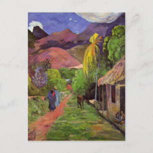 Gauguin - Road in Tahiti Feestdagenkaart