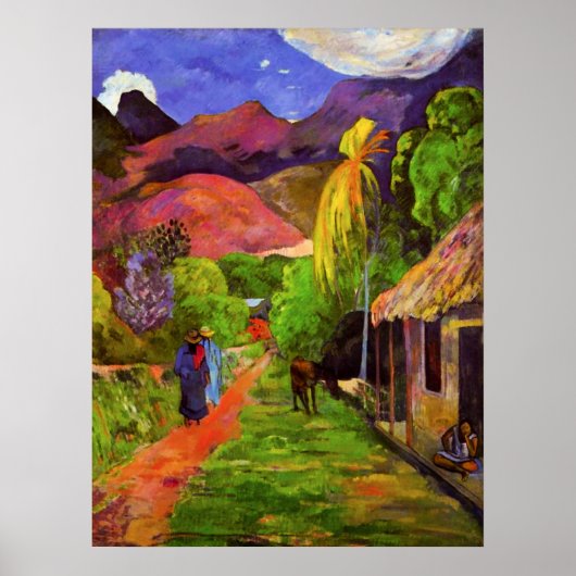 Gauguin Road in Tahiti Poster (Voorkant)