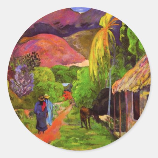 Gauguin Road in Tahiti Stickers (Voorkant)
