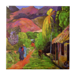 Gauguin Road in Tahiti Tile Tegeltje