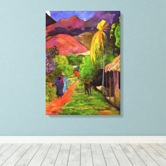 Gauguin Road tot Tahiti Canvas Wrap (Insitu (Houten vloer))