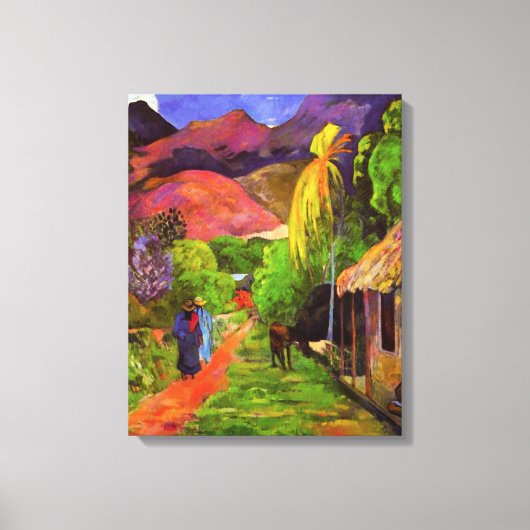 Gauguin Road tot Tahiti Canvas Wrap Afdruk (Voorkant)