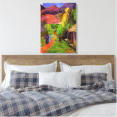 Gauguin Road tot Tahiti Canvas Wrap Afdruk (Insitu (Slaapkamer))