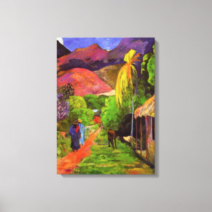 Gauguin Road tot Tahiti Canvas Wrap Afdruk