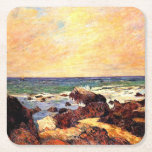 Gauguin - Rocks and Sea, fine art, Kartonnen Onderzetters<br><div class="desc">Paul Gauguin's famous painting,  Rocks and Sea.</div>