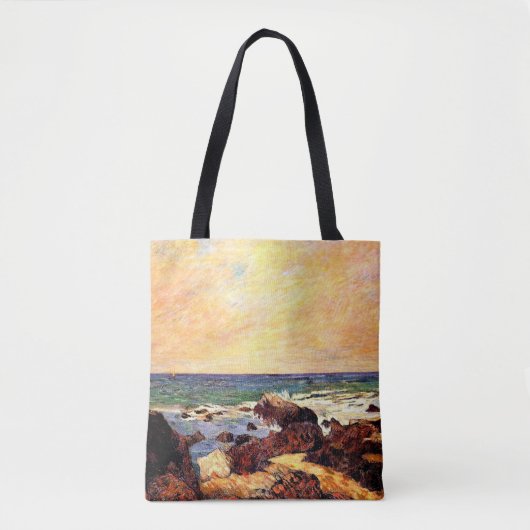 Gauguin - Rocks and Zee, 1886, schilderij, Tote Bag (Voorkant)