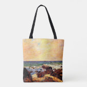 Gauguin - Rocks and Zee, 1886, schilderij, Tote Bag (Achterkant)