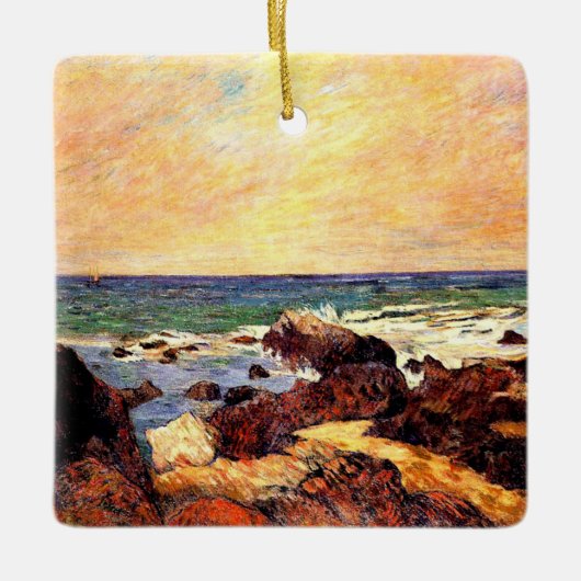 Gauguin - Rocks en Zee, Keramisch Ornament (Voorkant)