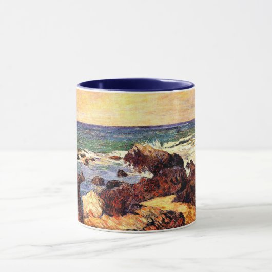 Gauguin - Rotsen en Zee, 1886, schilderkunst Mok (Midden)