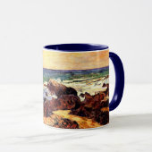 Gauguin - Rotsen en Zee, 1886, schilderkunst Mok (Voorkant rechts)