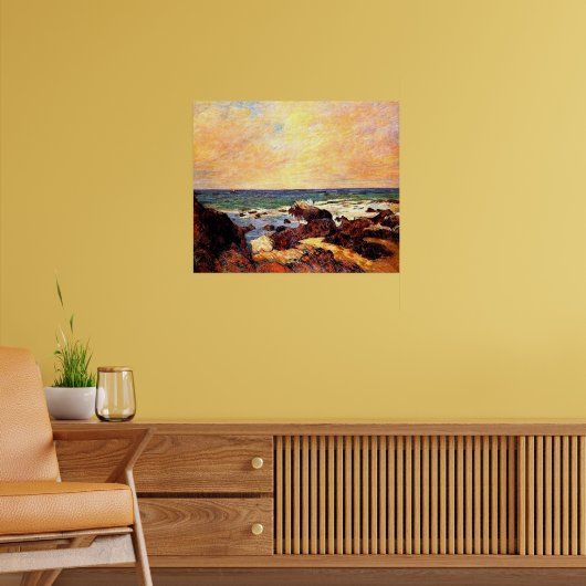 Gauguin - Rotsen en Zee, Poster (Woonkamer 2)