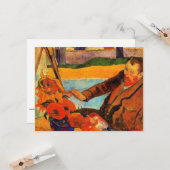 Gauguin schilderij, Van Gogh schilderende zonneblo Kaart (Voorkant / Achterkant in situ)