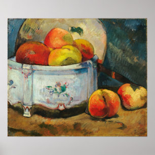 Gauguin - stilstaand leven met perziken poster