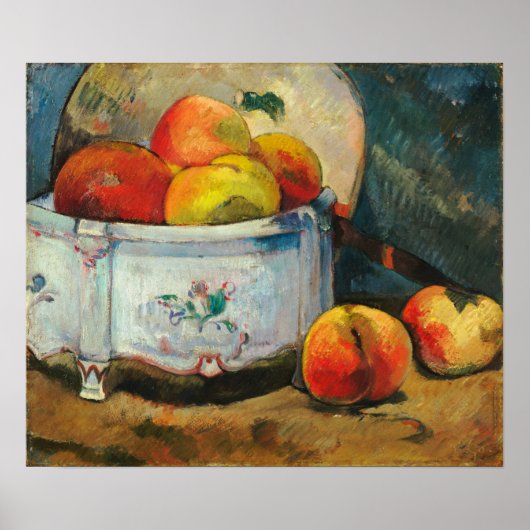 Gauguin - stilstaand leven met perziken poster (Voorkant)