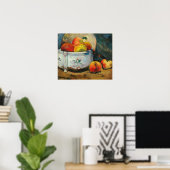 Gauguin - stilstaand leven met perziken poster (Thuiskantoor)
