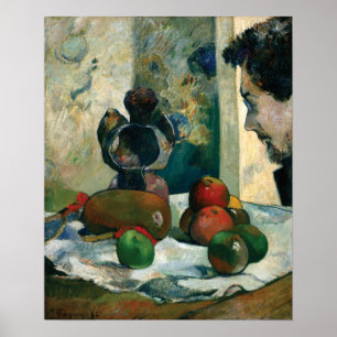 Gauguin - stilstand met profiel van de 1886 Laval Poster