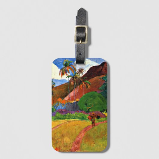 Gauguin - Tahitian Mountains Bagagelabel (Voorkant (verticaal))