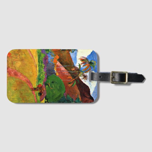Gauguin - Tahitian Mountains Bagagelabel (Voorkant (horizontaal))