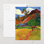 Gauguin - Tahitian Mountains Briefkaart (Voorkant / Achterkant)