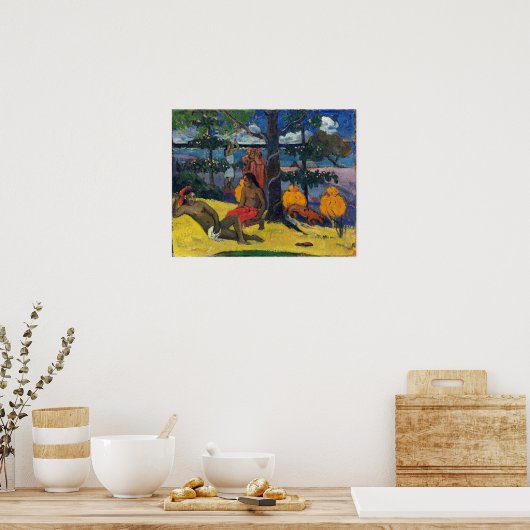 Gauguin - Tahitian Scene 1896 Poster (Keuken)
